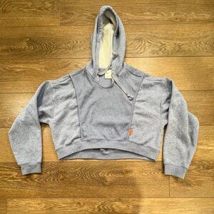 Nike Dri-Fit Cropped Training Hooded Sweatshirt, Blue, Sz M, Athletic, Workout